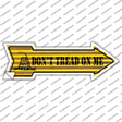 Dont Tread On Me Novelty Arrow Sticker Decal Small