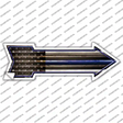 American Flag Thin Blue Line Novelty Arrow Sticker Decal Small