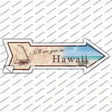 Ill See You In Hawaii Novelty Arrow Sticker Decal Small