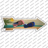 US and Nevada Flag Flip Flop Novelty Arrow Sticker Decal Small