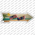 US and Ohio Flag Flip Flop Novelty Arrow Sticker Decal Small