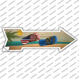 US and Oklahoma Flag Flip Flop Novelty Arrow Sticker Decal Small