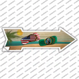 US and Washington Flag Flip Flop Novelty Arrow Sticker Decal Small