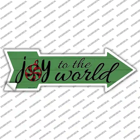 Joy To The World Novelty Arrow Sticker Decal