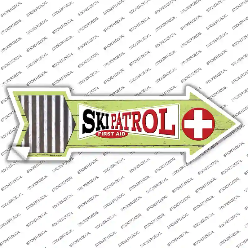 Ski Patrol First Aid Novelty Arrow Sticker Decal Small