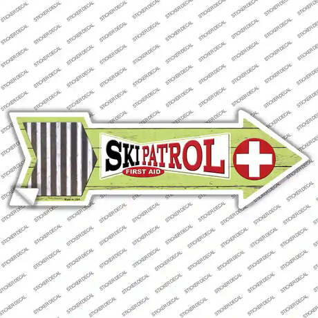 Ski Patrol First Aid Novelty Arrow Sticker Decal Small