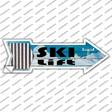 Ski Lift Sky Novelty Arrow Sticker Decal Small