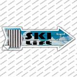 Ski Lift Sky Novelty Arrow Sticker Decal Small