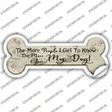 Love My Dog Novelty Bone Sticker Decal Small