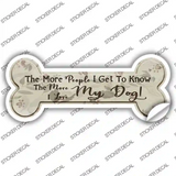 Love My Dog Novelty Bone Sticker Decal Small