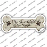 Grandchild Has Paws Novelty Bone Sticker Decal Small