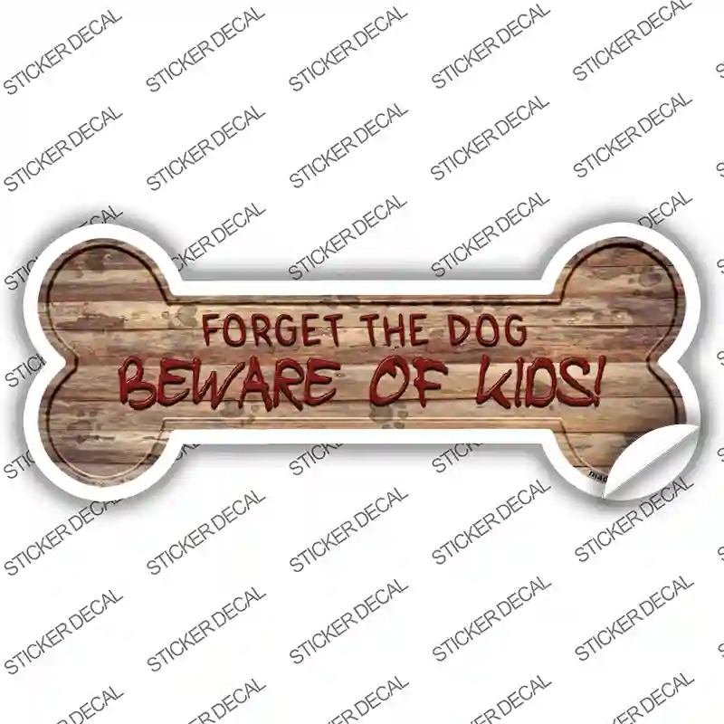 Beware of Kids Novelty Bone Sticker Decal Small