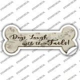 Laugh With Tails Novelty Bone Sticker Decal Small