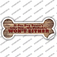 Dog Doesnt Like You Novelty Bone Sticker Decal Small