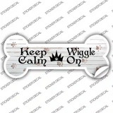 Keep Calm Wiggle On Novelty Bone Sticker Decal Small