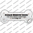 Please Remove Shoes Novelty Bone Sticker Decal Small