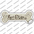 Love and a Dog Novelty Bone Sticker Decal Small