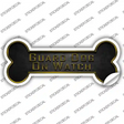 Guard Dog on Watch Novelty Bone Sticker Decal Small