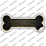 Guard Dog on Watch Novelty Bone Sticker Decal Small