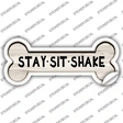 Stay Sit Shake Novelty Bone Sticker Decal Small