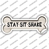 Stay Sit Shake Novelty Bone Sticker Decal Small