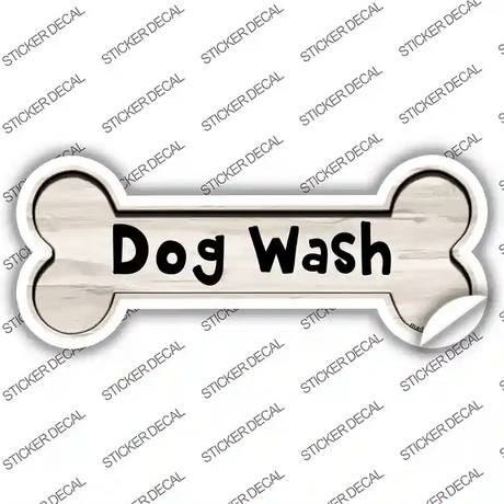 Dog Wash Novelty Bone Sticker Decal Small