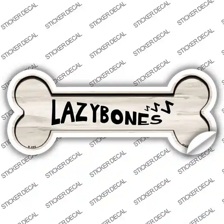 Lazybones Novelty Bone Sticker Decal Small