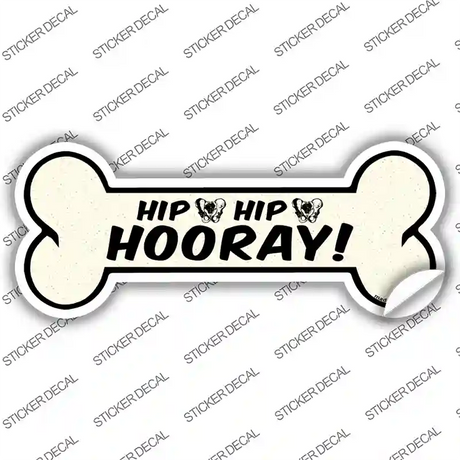 Hip Hip Hooray Novelty Bone Sticker Decal Small
