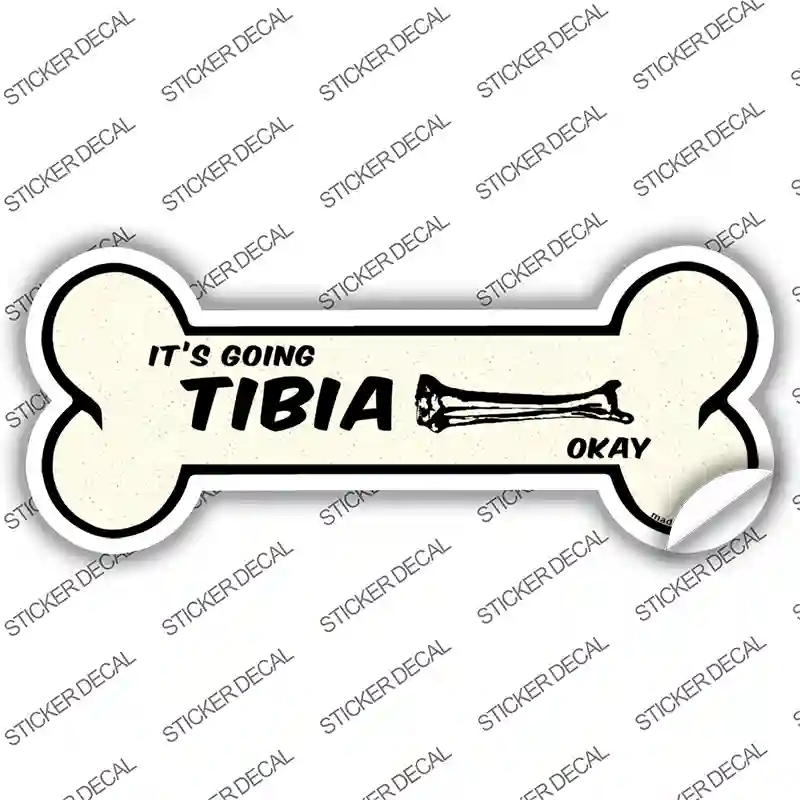 Going Tibia Okay Novelty Bone Sticker Decal Small
