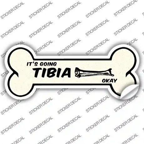 Going Tibia Okay Novelty Bone Sticker Decal Small