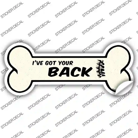 Got Your Back Novelty Bone Sticker Decal Small