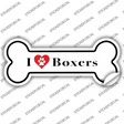 I Love Boxers Novelty Bone Sticker Decal Small