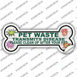 Pet Waste Novelty Bone Sticker Decal Small