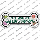 Pet Waste Novelty Bone Sticker Decal Small