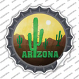 Arizona with Saguaro Novelty Bottle Cap Sticker Decal Small