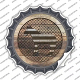Horse on Wood Novelty Bottle Cap Sticker Decal