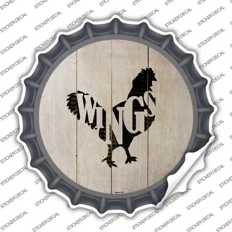 Chickens Make Wings Novelty Bottle Cap Sticker Decal Small