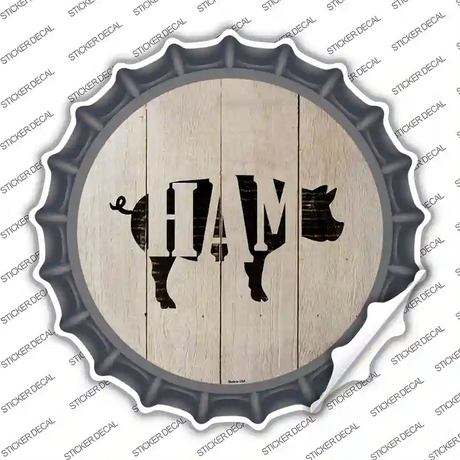 Pigs Make Ham Novelty Bottle Cap Sticker Decal Small