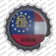 Georgia State Flag Novelty Bottle Cap Sticker Decal Small