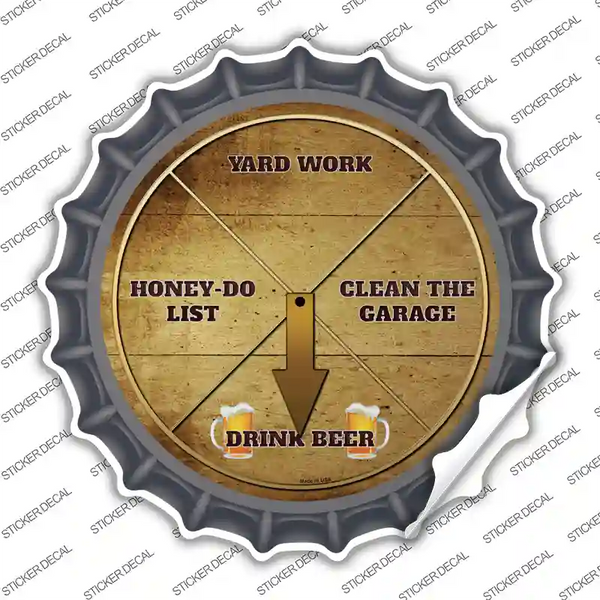 Drink Beer Novelty Bottle Cap Sticker Decal | Smart Blonde