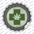 Cannabis Green Cross Novelty Bottle Cap Sticker Decal Small