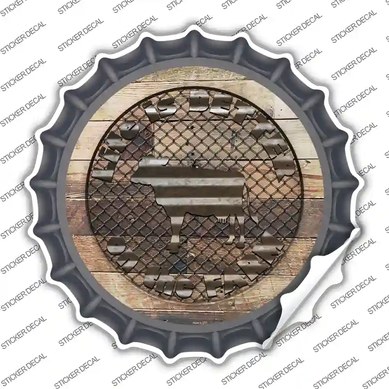 Better On The Farm Cow Novelty Bottle Cap Sticker Decal