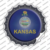 Kansas State Flag Novelty Bottle Cap Sticker Decal Small