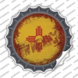 New Mexico Rusty Stamped Novelty Bottle Cap Sticker Decal Small