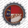 North Carolina Rusty Stamped Novelty Bottle Cap Sticker Decal Small