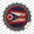 Ohio Rusty Stamped Novelty Bottle Cap Sticker Decal Small