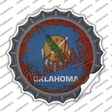 Oklahoma Rusty Stamped Novelty Bottle Cap Sticker Decal Small