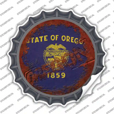 Oregon Rusty Stamped Novelty Bottle Cap Sticker Decal Small