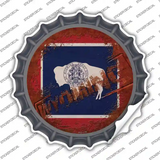 Wyoming Rusty Stamped Novelty Bottle Cap Sticker Decal Small