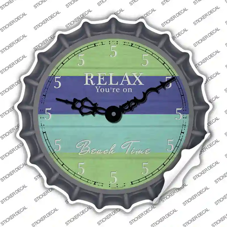 Youre On Beach Time Novelty Bottle Cap Sticker Decal Small